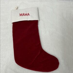 Pottery Barn velvet stocking